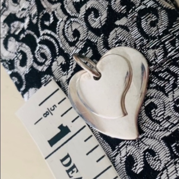 .925 Sterling Silver Double Heart ๐ Pendant - Picture 6 of 9